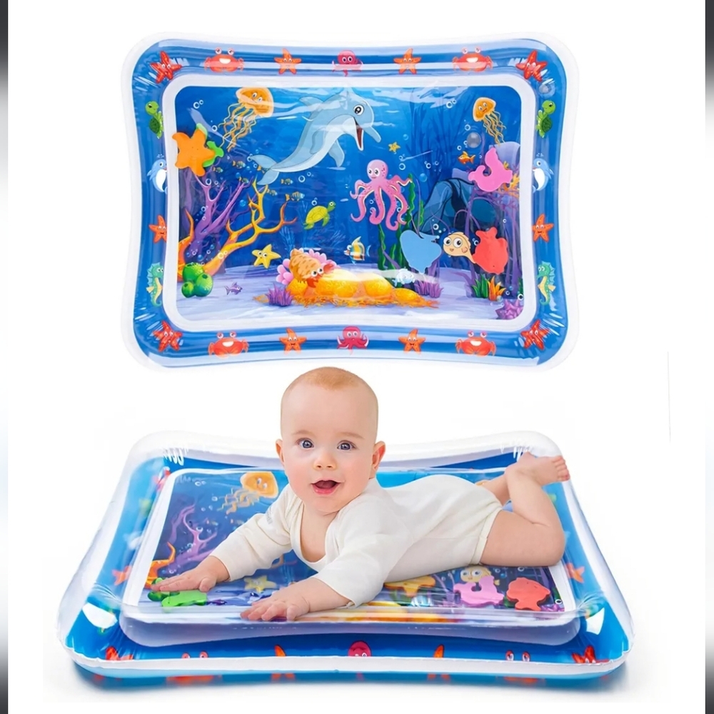 Tummy Time Water Mat for Babies, Infants, Toddlers, Under the Sea Theme